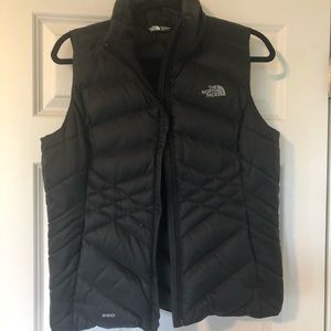 Black North Face puffer vest